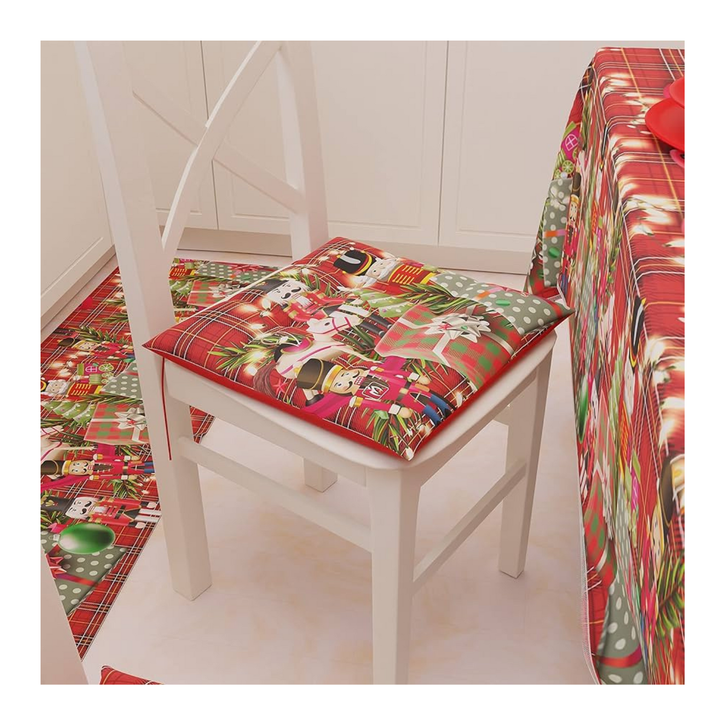 Cojín Cuadrado para Silla Diseño Navideño 34x34cm