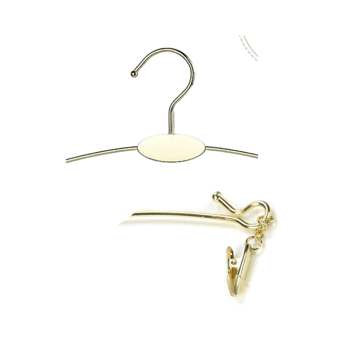 Colgador de ropa Percha Lencería de dama Color Oro Pack 10 unidades
