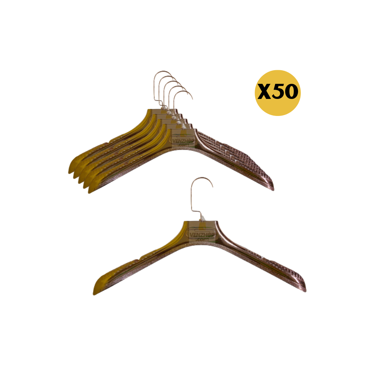 Colgador dorado De Plástico Grande Para Polera, Traje, Vestido