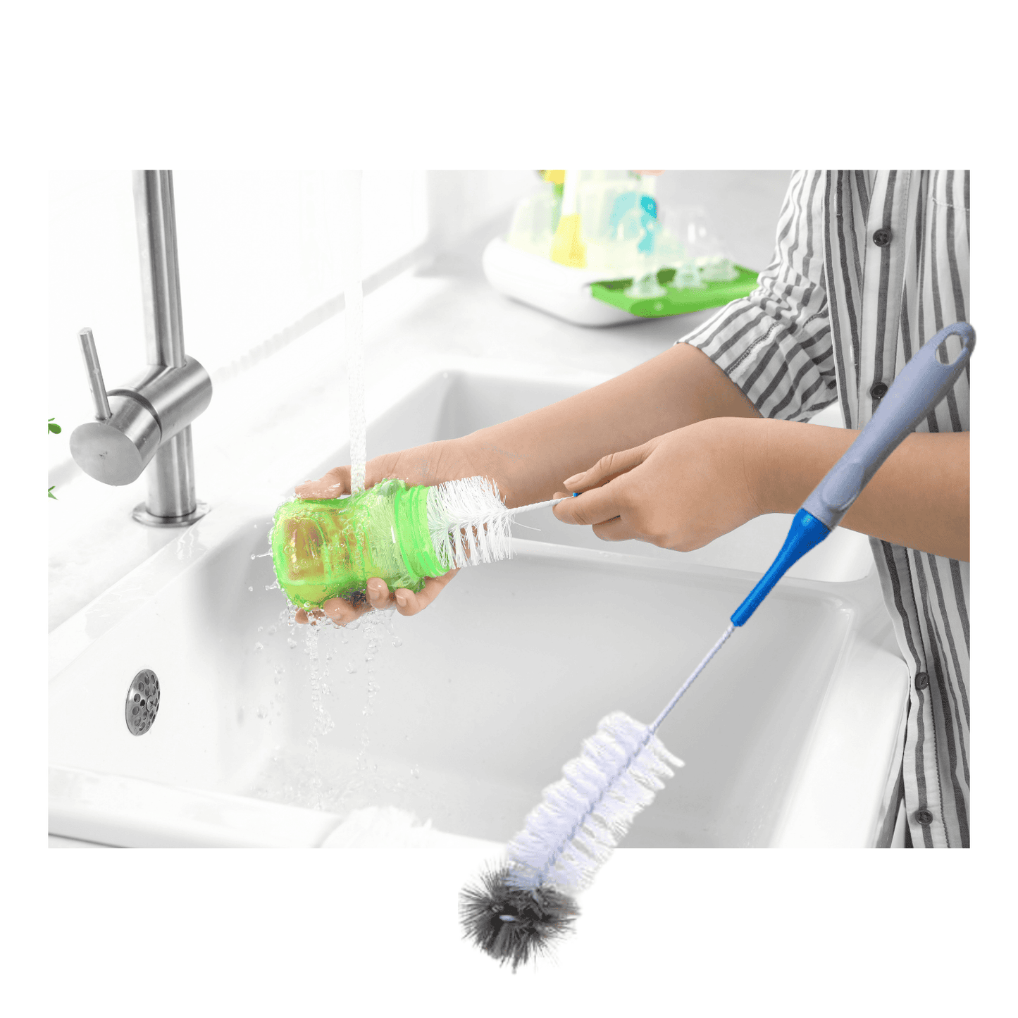 Cepillo Escobilla Limpia Botellas Teteros Mamaderas 36.4cm