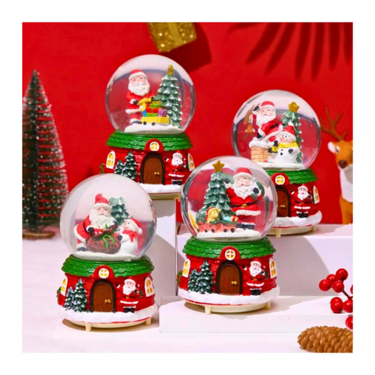 Bola de Cristal Navideño Esfera de Nieve con Luz 8x6cm