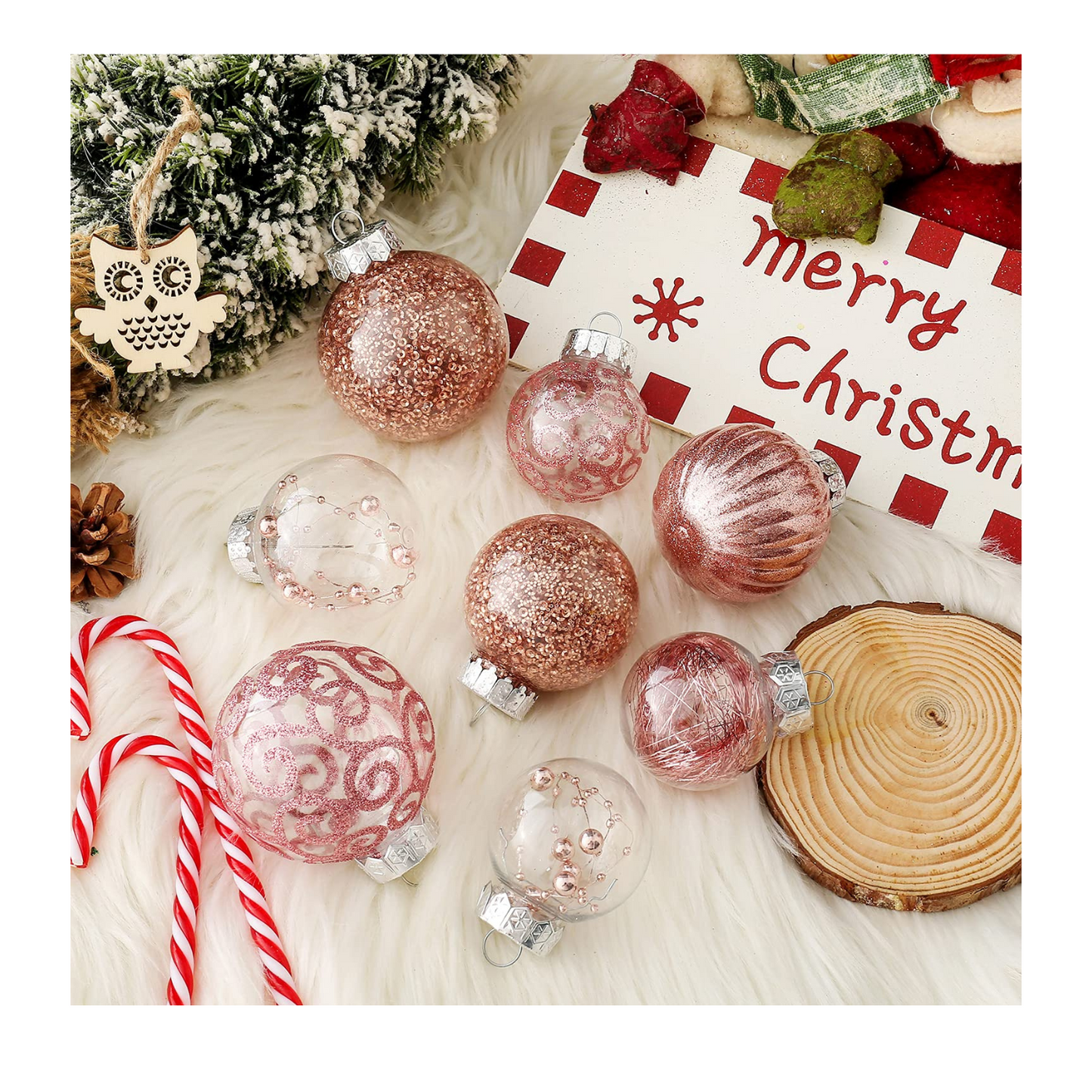 Set de 16 Esferas Navideñas Variedad de Diseños y Colores