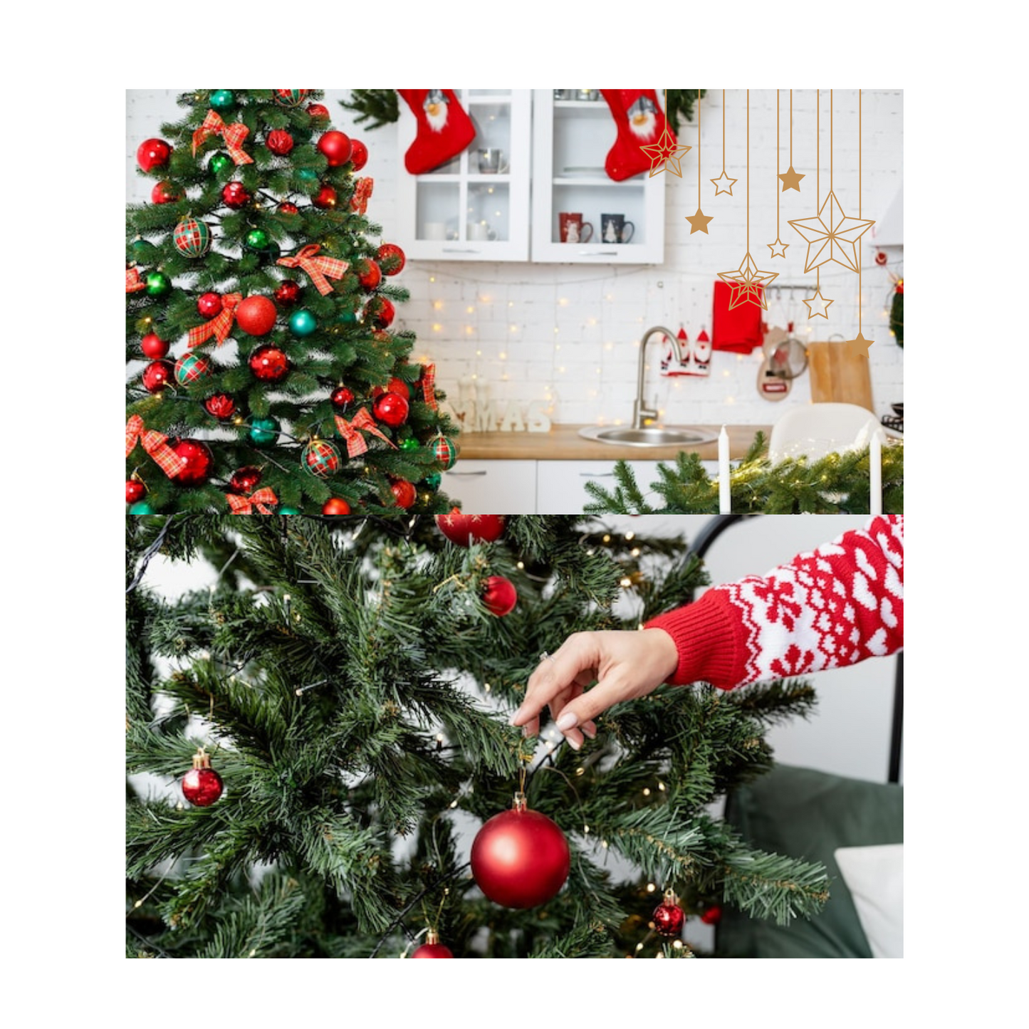 Set 8 Esferas Árbol de Navidad Bambalinas Decoracion Navideña 7cm