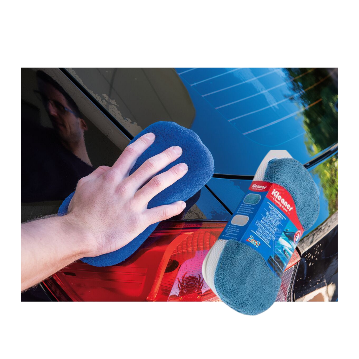 Esponja de Limpieza Microfibra para Auntomóvil 24x12.5cm