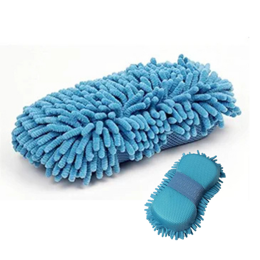 Esponja Guante Limpia Lava Auto Microfibra Chenille Quita Polvo