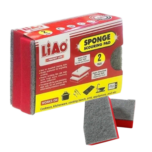 Esponja para Fregar con Fibra Abrasiva 2Piezas
