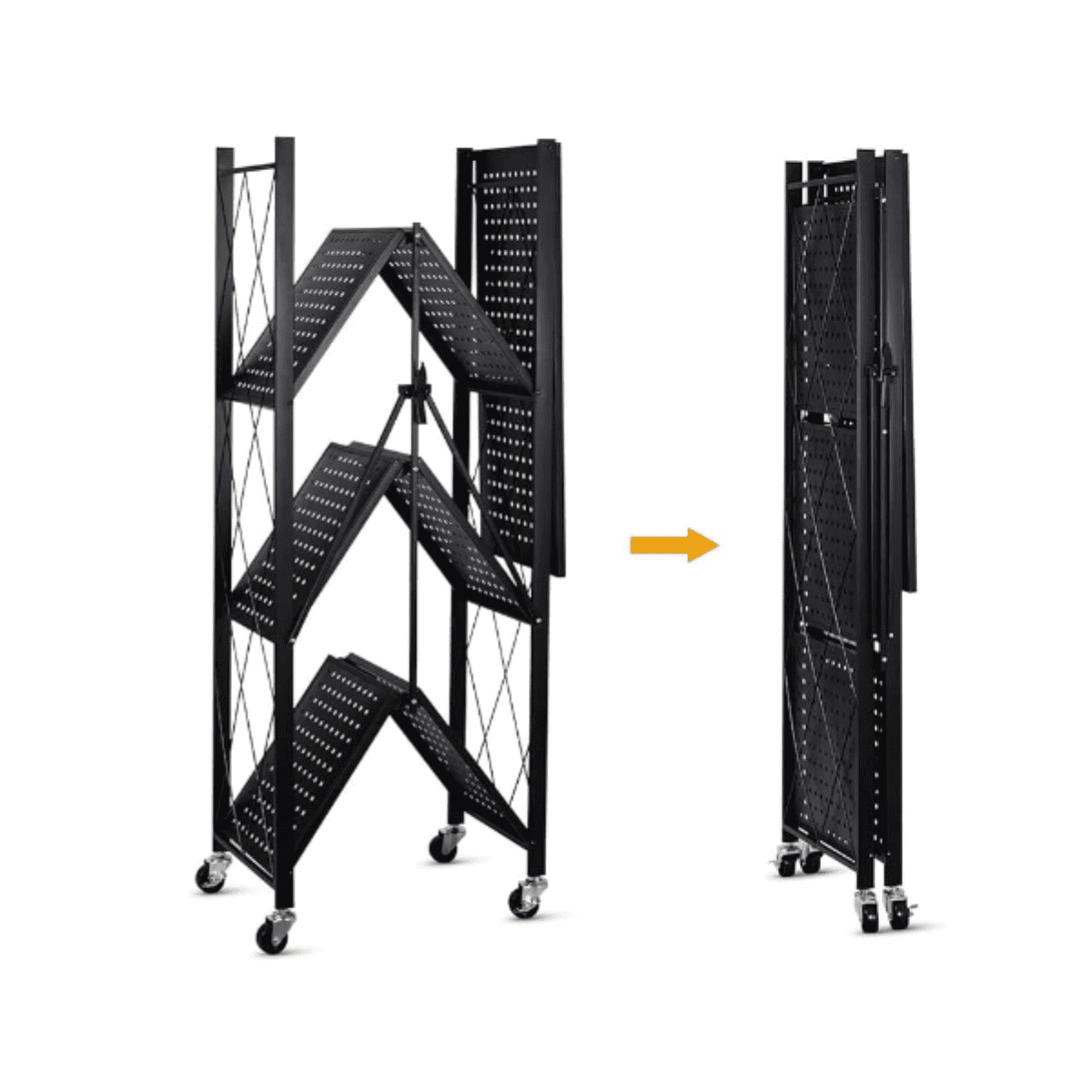 Estante Exhibidor 5 Niveles plegable Con Ruedas Estante