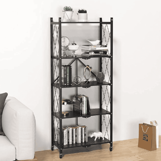 Estante Exhibidor 5 Niveles plegable Con Ruedas Estante