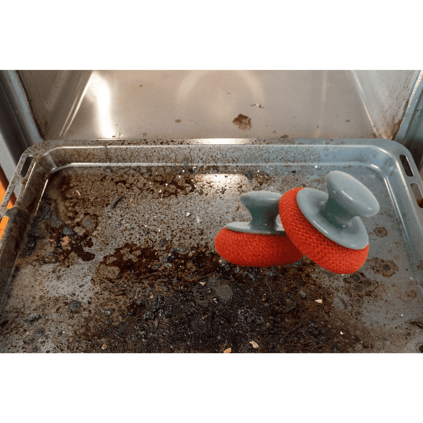 Set 2 Estropajos Esponja con Mango plástico