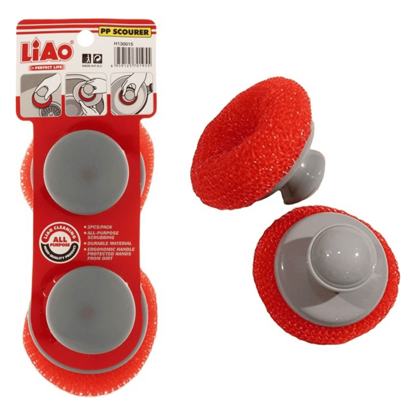 Set 2 Estropajos Esponja con Mango plástico