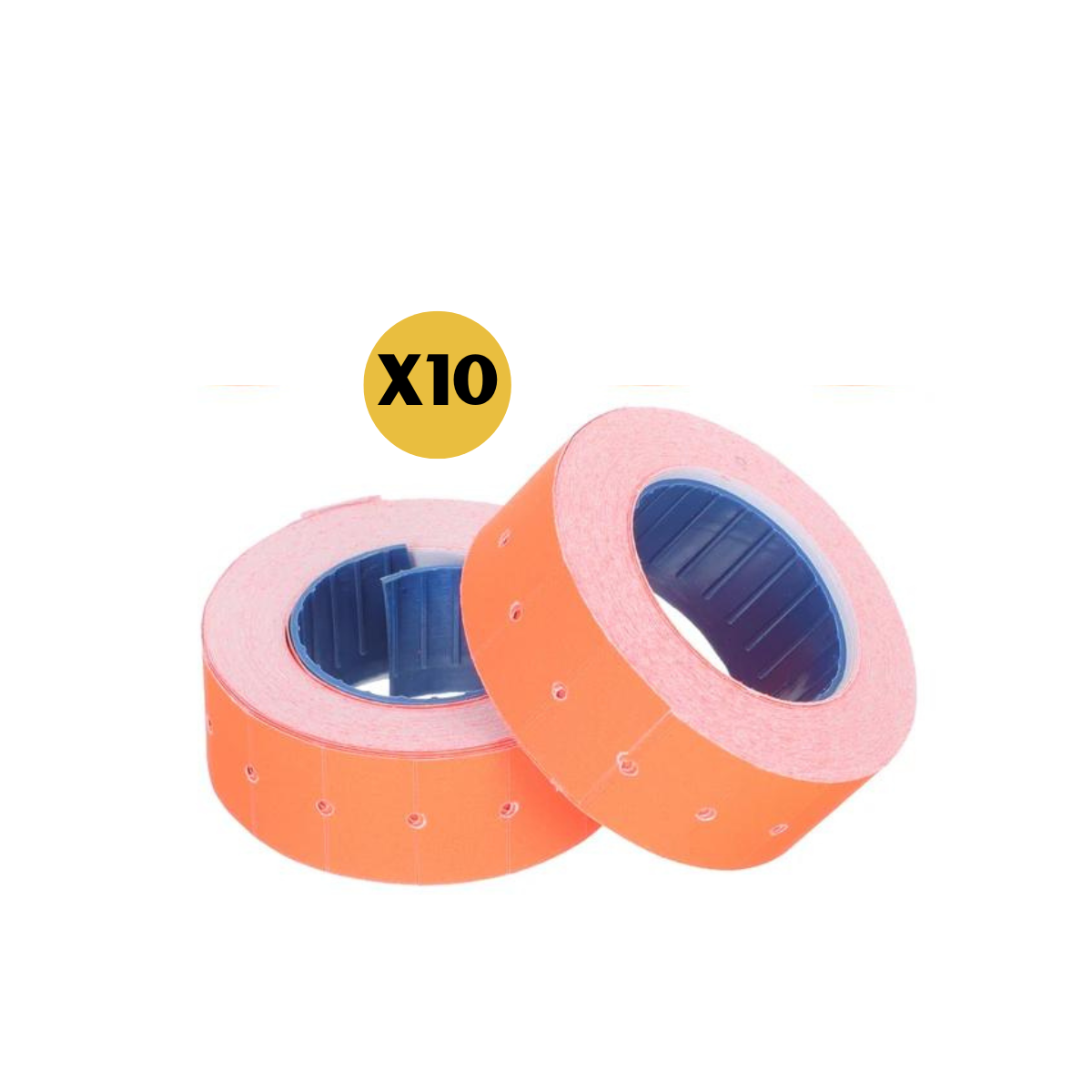 10 Rollos Etiquetas Maquina Etiquetadora Precios Naranja Venzhop