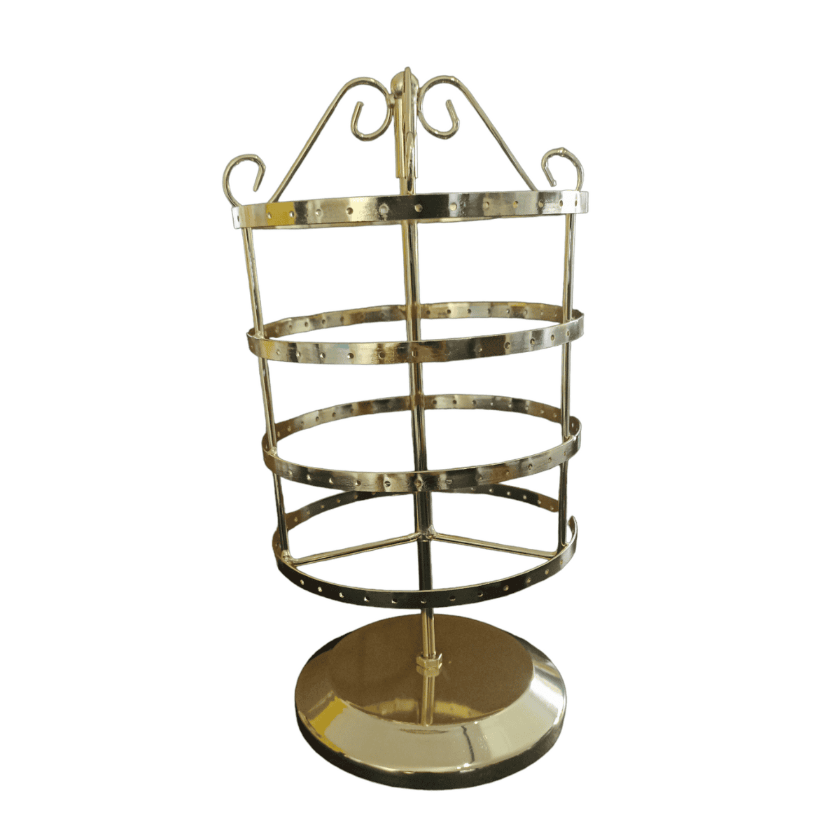 Exhibidor De Joyas Metal Giratorio 70 Pares De Aros