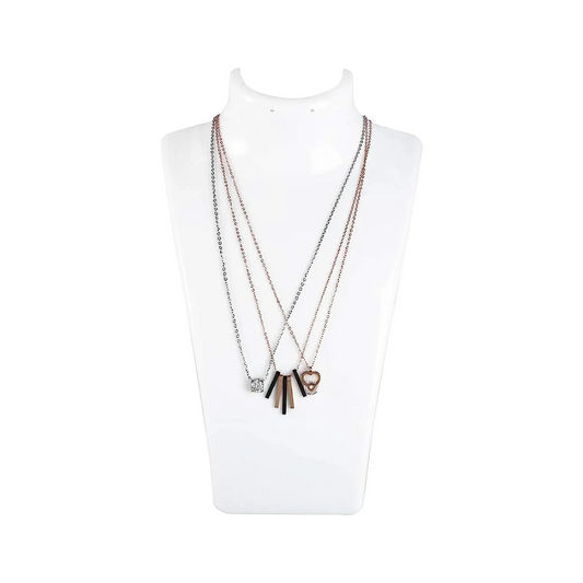 Exhibidor de Collar Cadenas Joyas Cuello Alargado Acrílico Blanco Venzhop