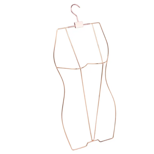 Torso Colgador de Lencería y Trajes de Baño - Metal Dorado