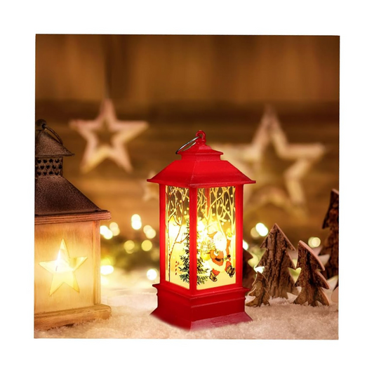 Farol Navideño Decorativo con Luces LED Adornos de Navidad