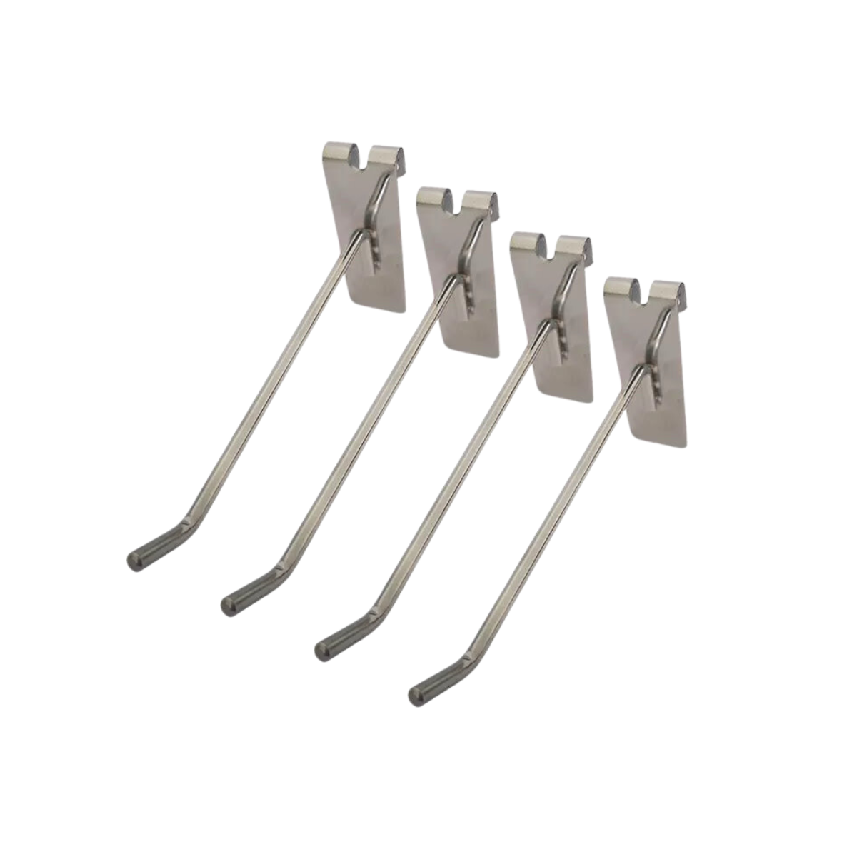 Gancho Metal Cromado de 25cm para Malla o Rejilla