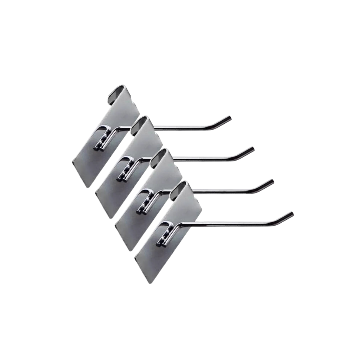 Gancho Metal Cromado de 20cm para Malla o Rejilla
