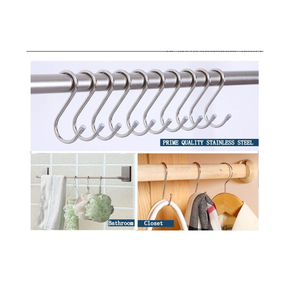 Ganchos Grandes De Acero Tipo S de Acero inoxidable 14 cm