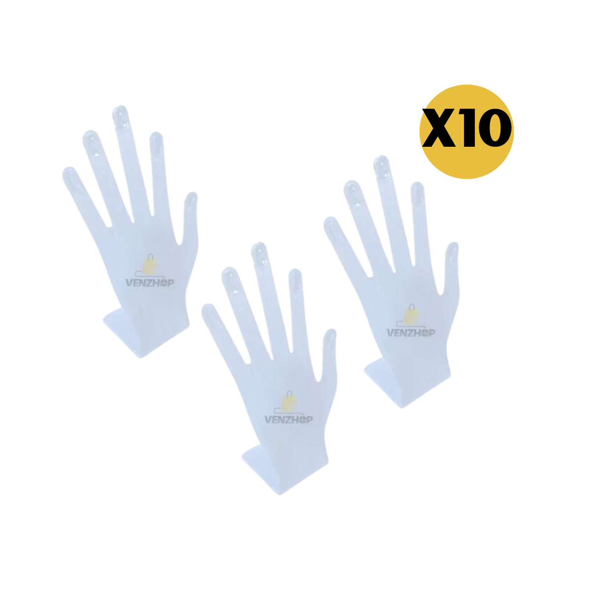 guantes manos plastico acrilico