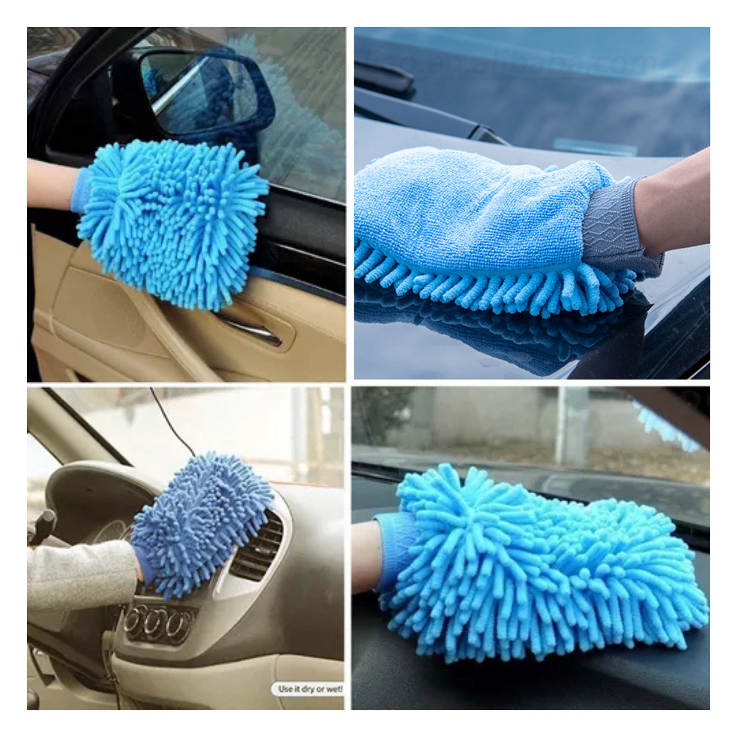 Guante Microfibra Chenille Lavado de Auto Chascon Limpia y Quita Polvo