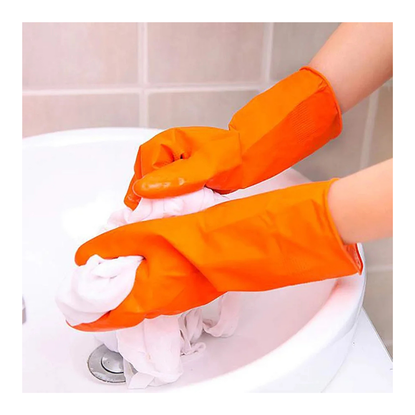 Guantes Doméstico de Limpieza Latex Multiusos Talla L