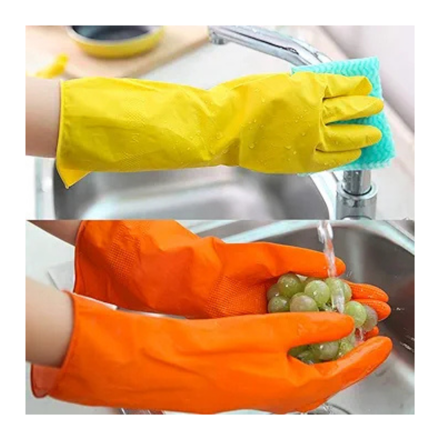 Guantes Doméstico de Limpieza Latex Multiusos Talla L