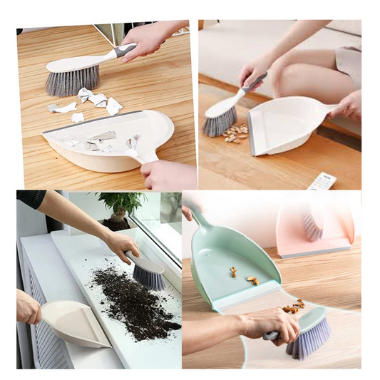 Juego de Mini Escoba con Recogedor Limpieza de Escritorio