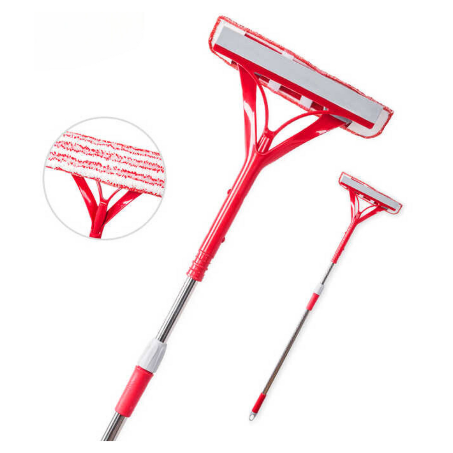 Limpiador de Ventana Doble Uso Trapero Microfibra y Escurridor de Mano