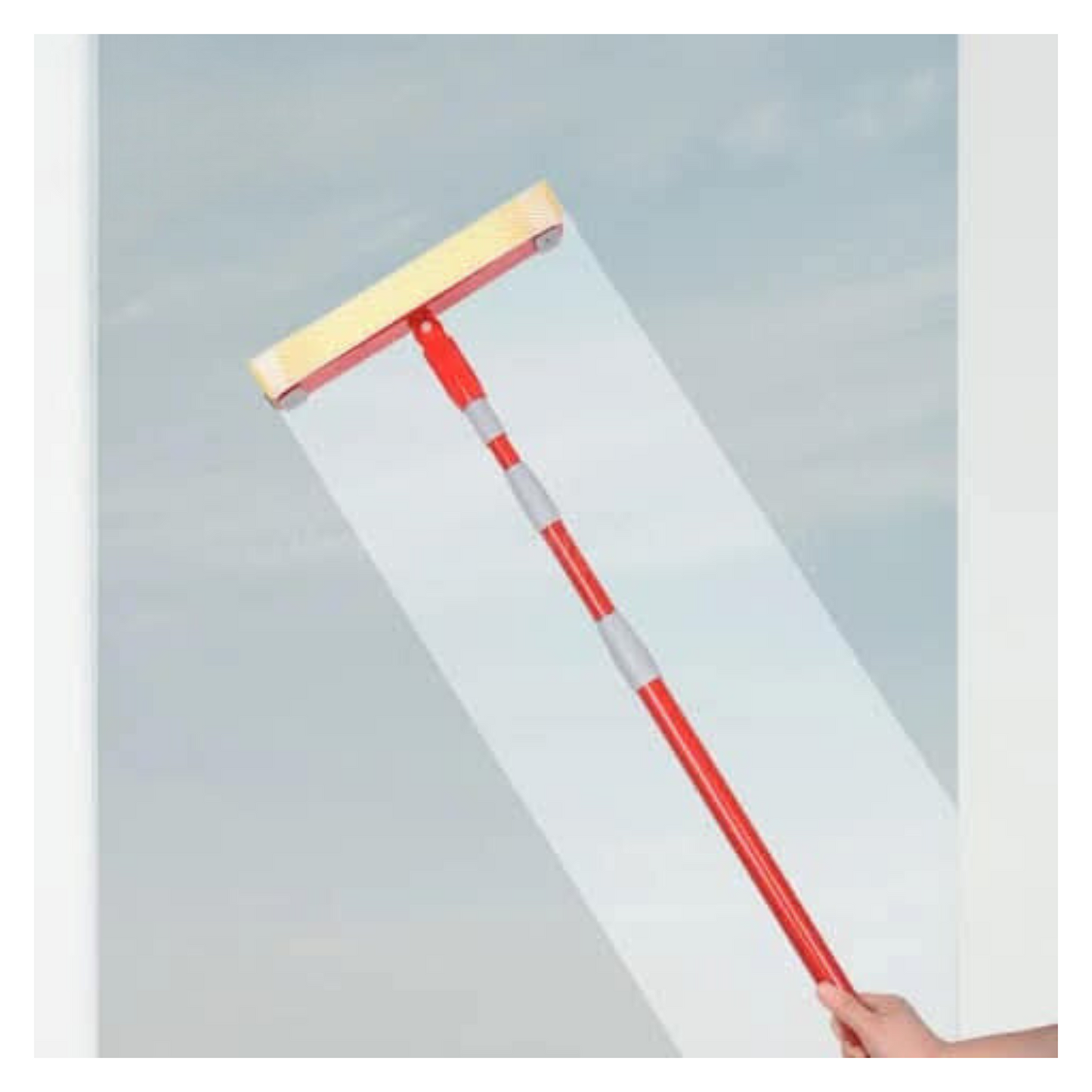 Limpiador Secardor Plumilla Limpia Vidrios con Mango Extensible de 80 a 136cm