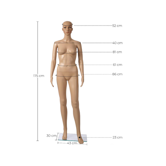 Maniqui Dama mujer Cuerpo Completo color piel