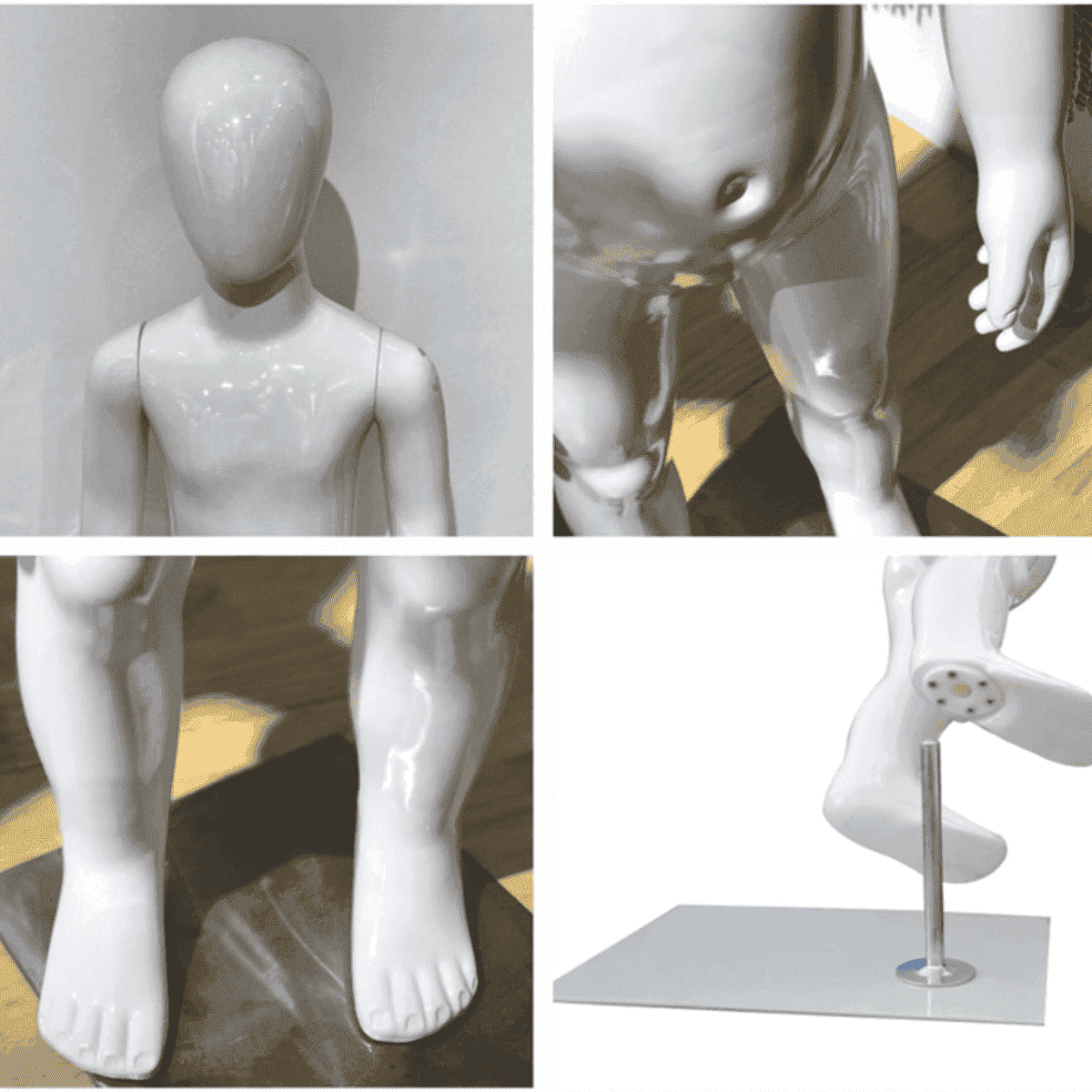 Maniquí De Niño Cuerpo Completo exhibidor Blanco 90 Cm