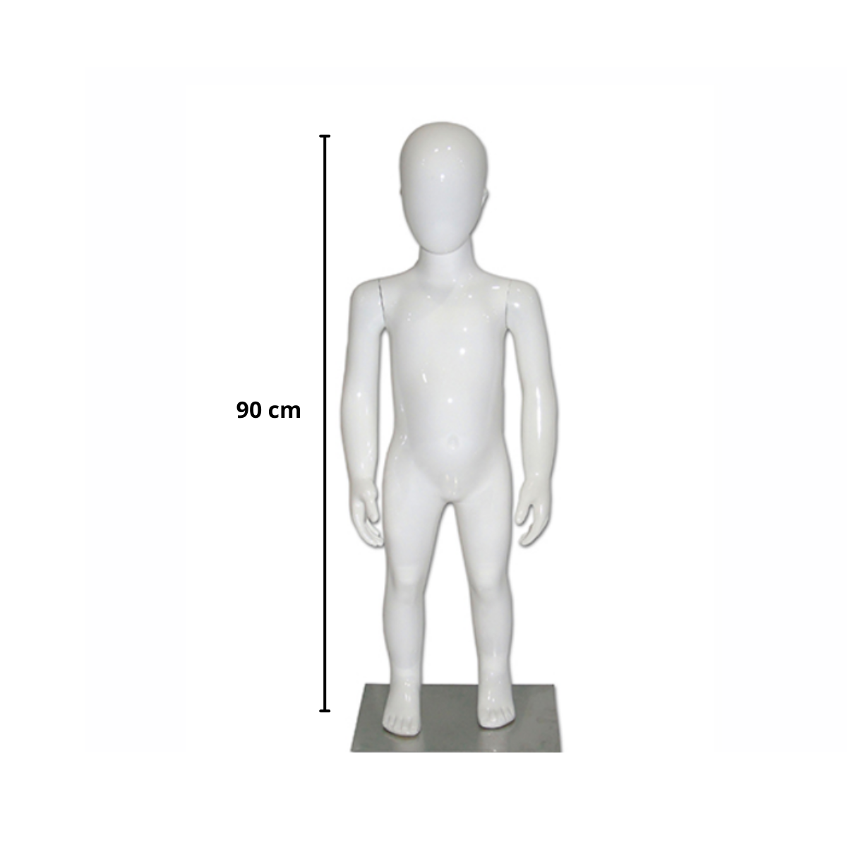 Maniquí De Niño Cuerpo Completo exhibidor Blanco 90 Cm
