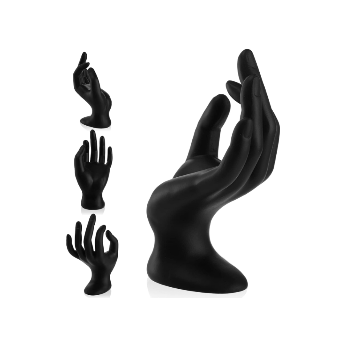 Mano Exhibidora De Anillos joyas Acrílico Color Negro