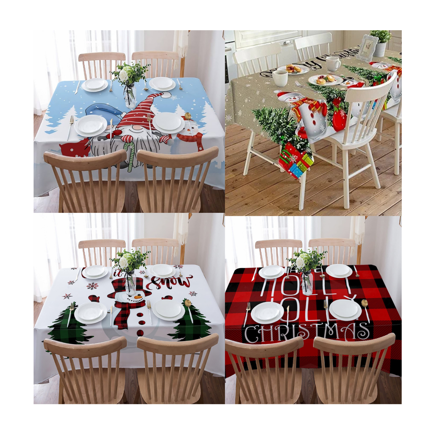 Mantel Navideño Antimanchas 150x220cm Variedad de Diseños