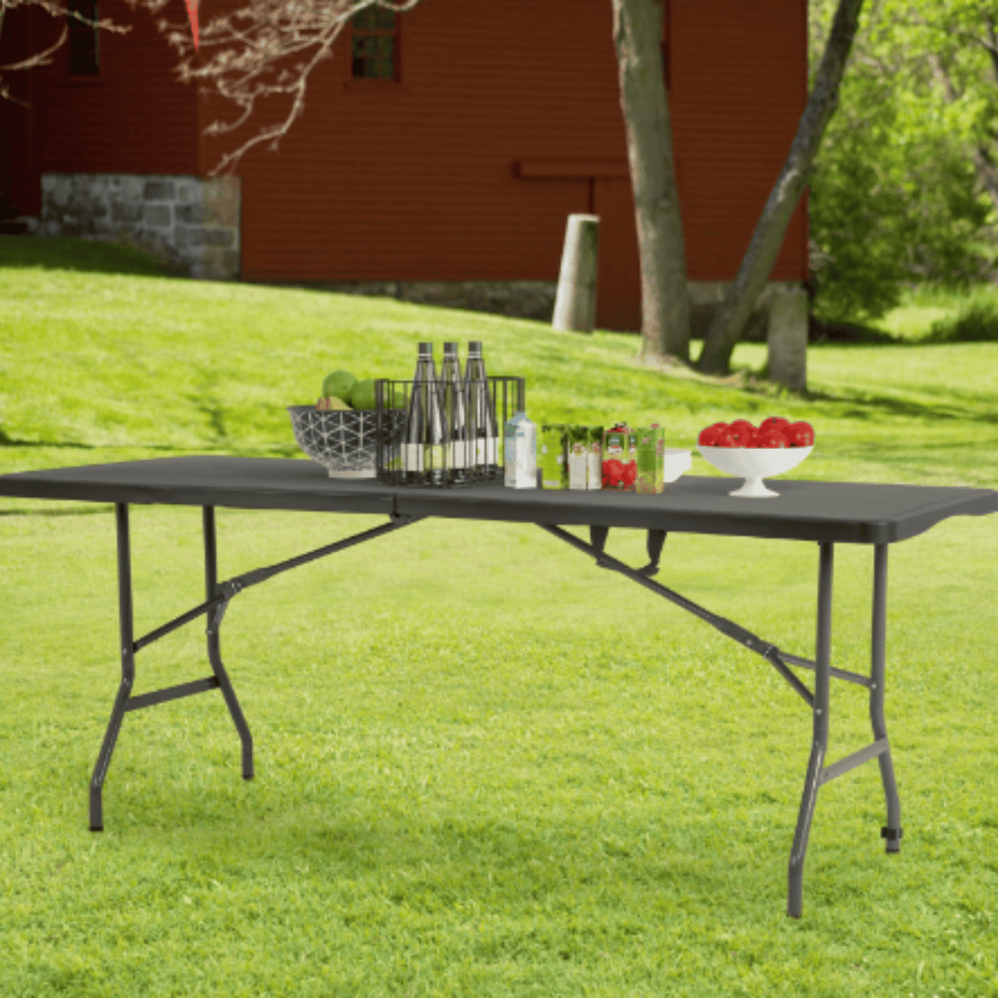 Mesa blanca plegable portatil multiuso camping 1,80 mt