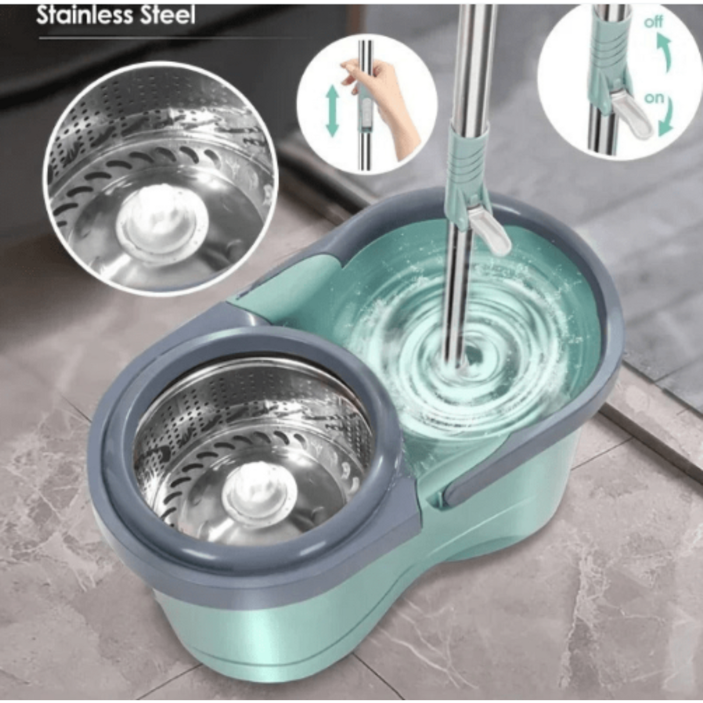 Mopa con balde giratorio 360° speed 8