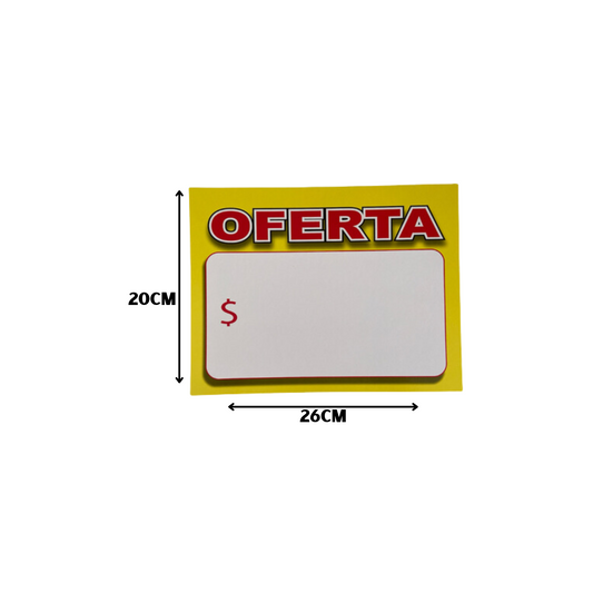 Etiquetas de Cartón para Precios Oferta 20 x 26cm