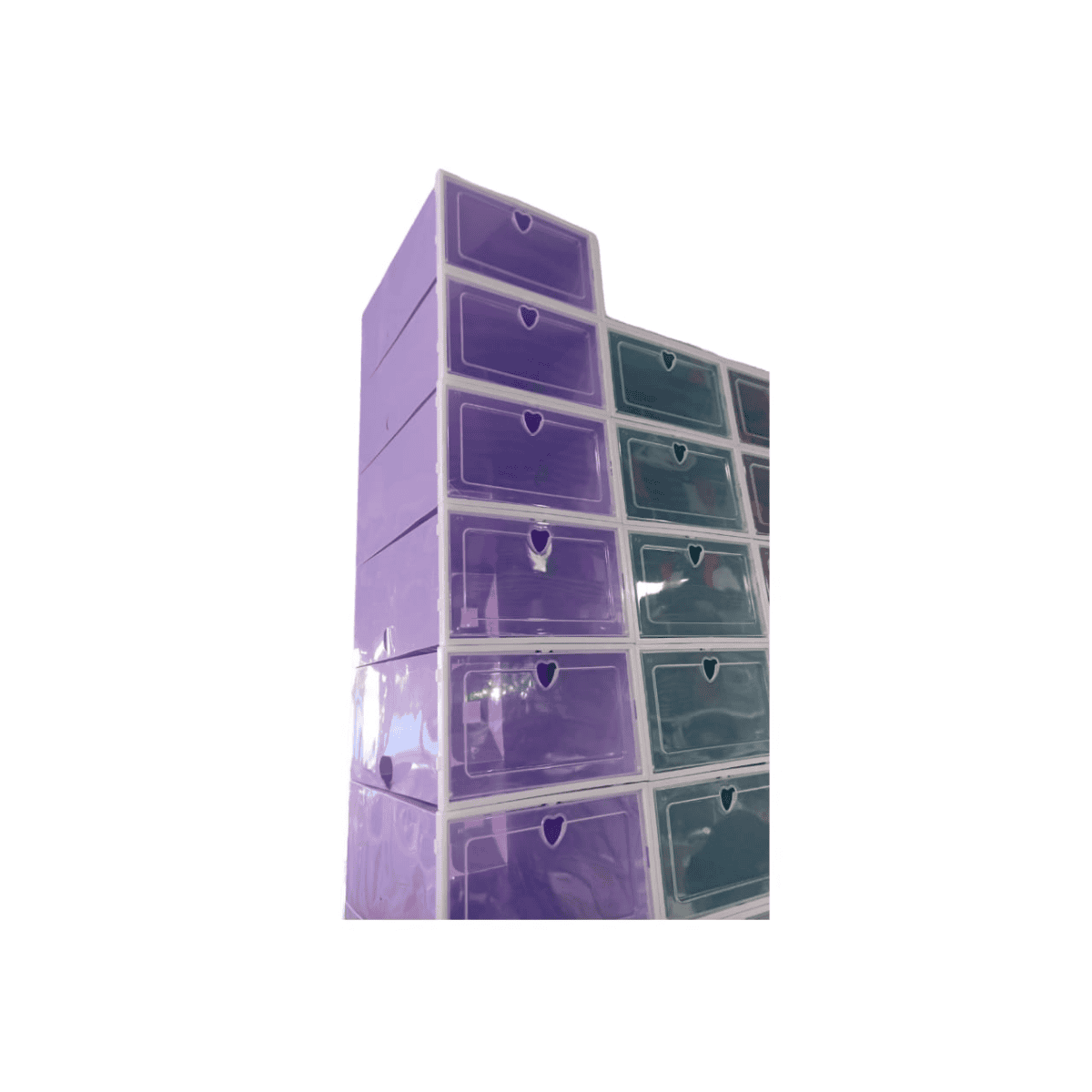 Caja Organizador de Zapatos Apilable de Plástico