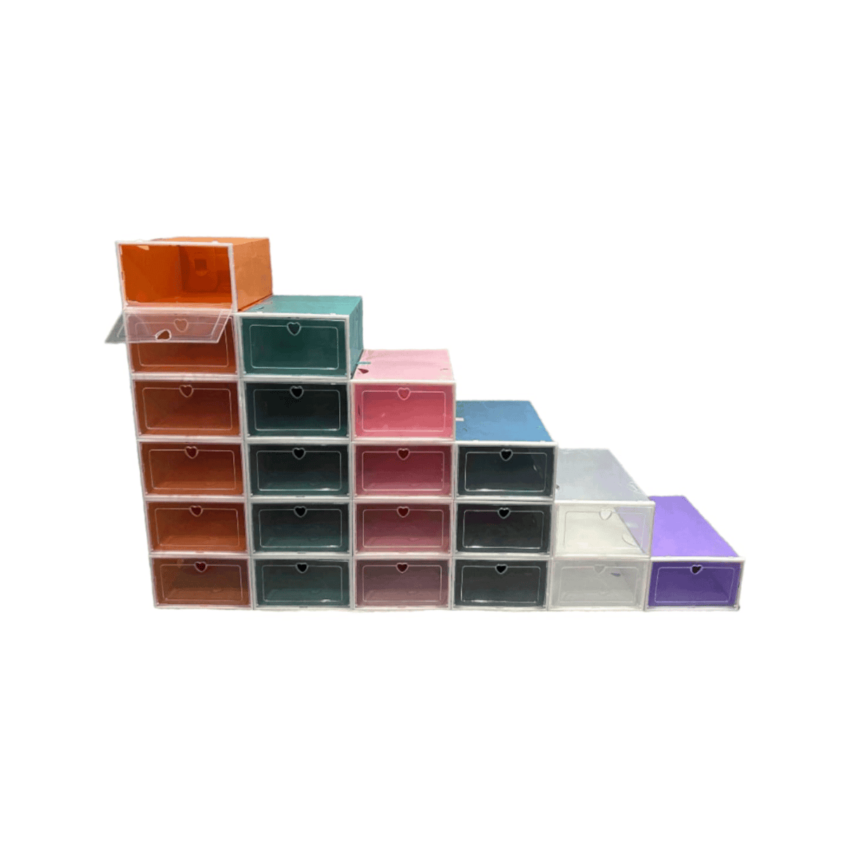 Caja Organizador de Zapatos Apilable de Plástico