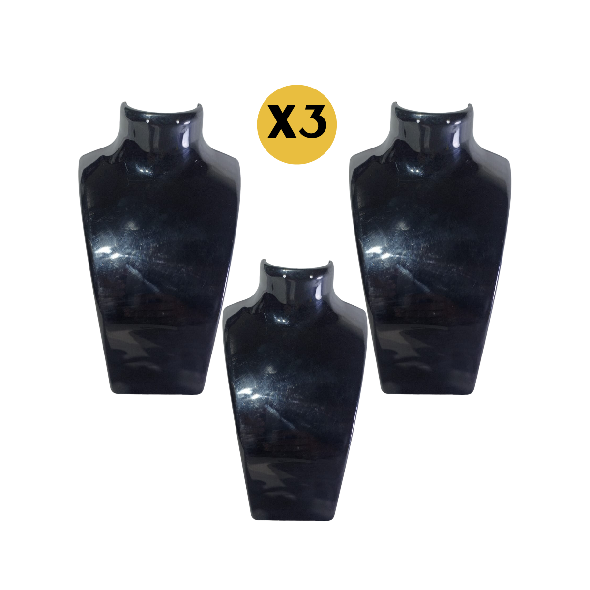 Exhibidor Collar Cuello Plástico Negro