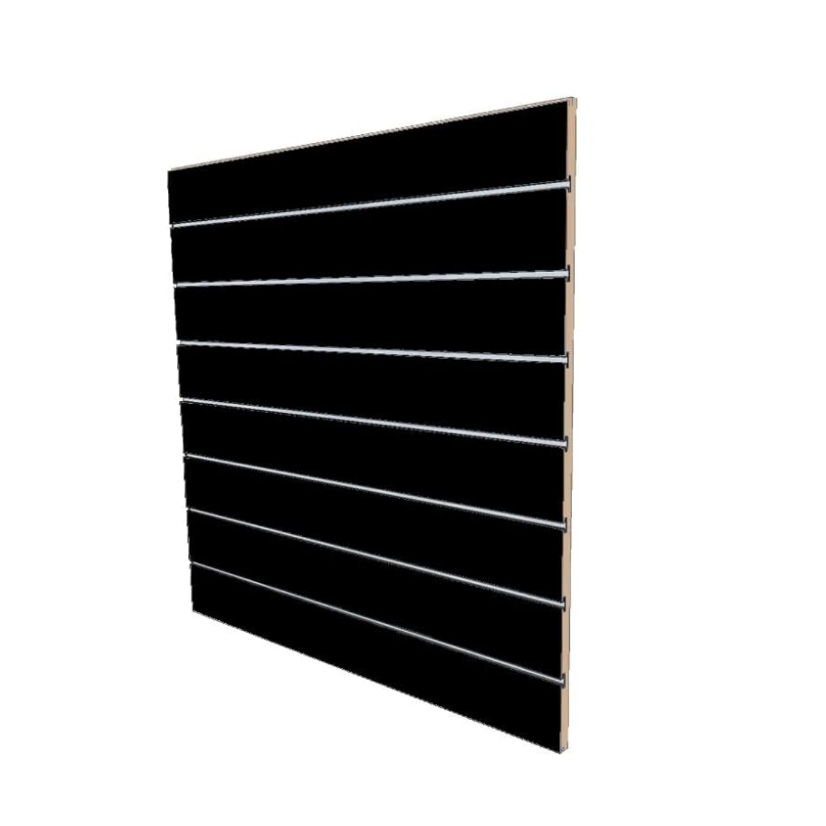 Panel Ranurado negro Platinas Aluminio 120 cm X 120 cm