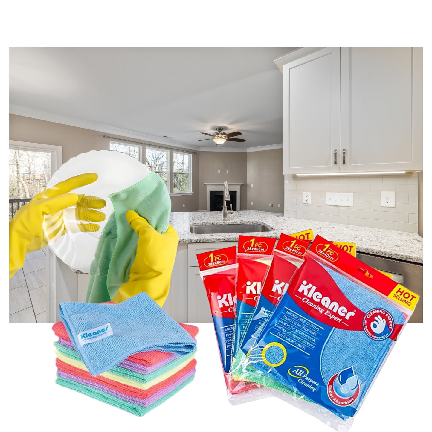 Paño de Microfibra Multiuso para la Limpieza Super Absorbente 1 pieza