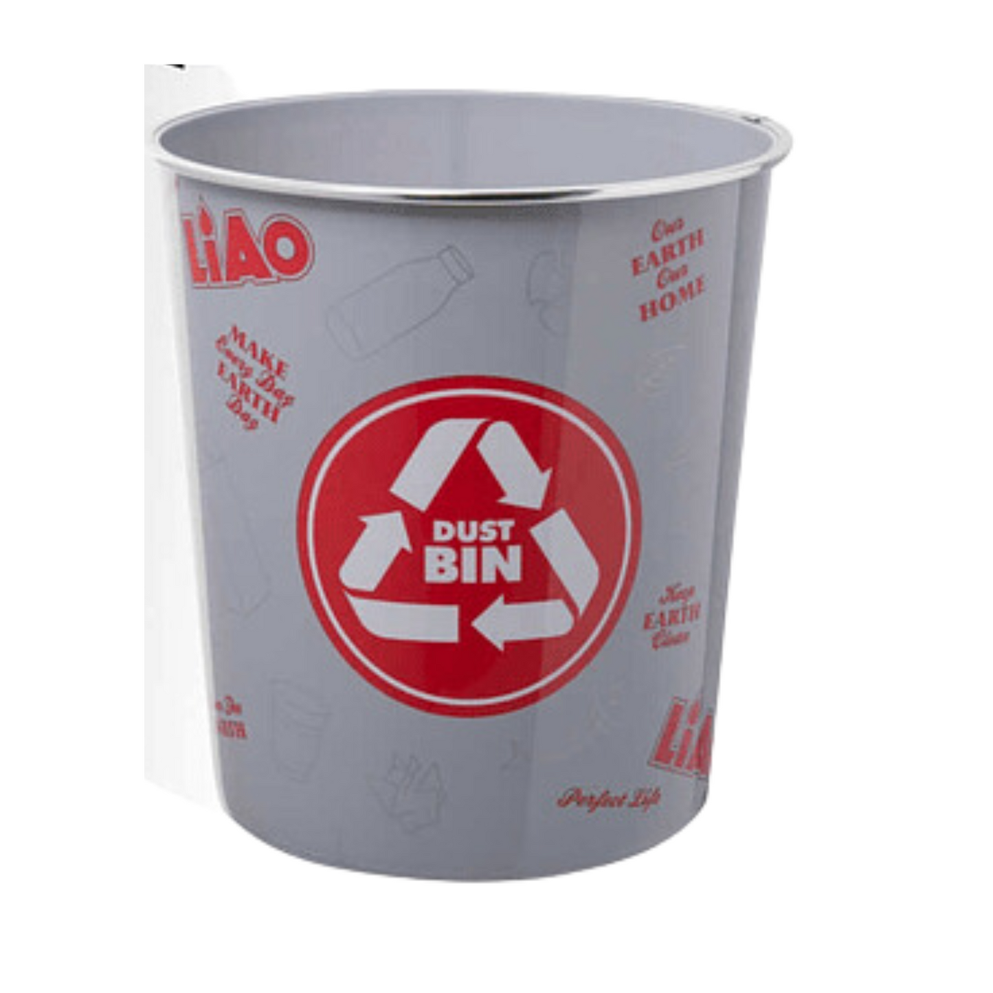 Cubo Papelera Basurero de Plástico Hogar Oficina 21.5x23.8cm Gris