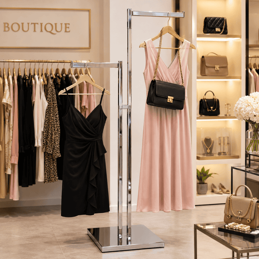 Exhibidor Perchero doble Ropa Y Accesorios 2 Brazos