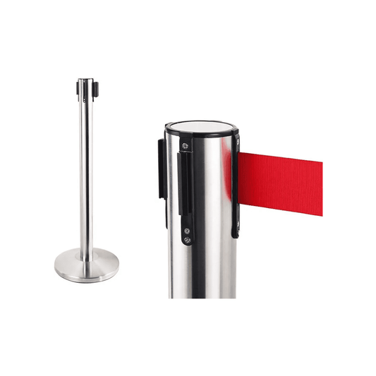 Poste Separador de Filas/ Público de Acero Inoxidable (2 unds)