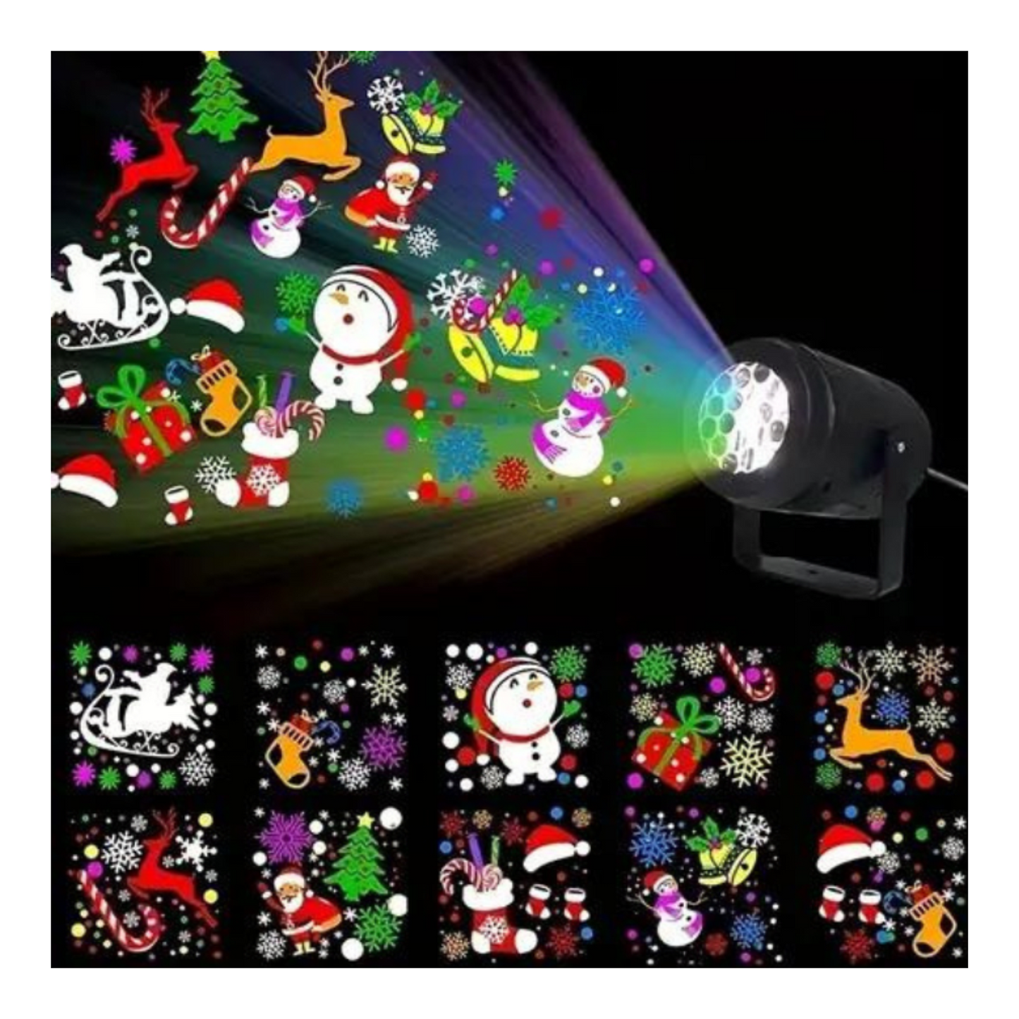Proyector Led Luces Figuras Navideñas