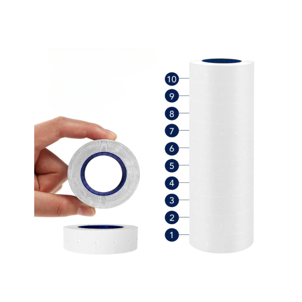 10 Rollos Etiquetas Maquina Etiquetadora Precios blanco