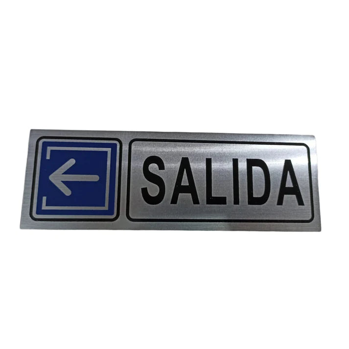Señalitica Letrero Salida Autoadhesivo