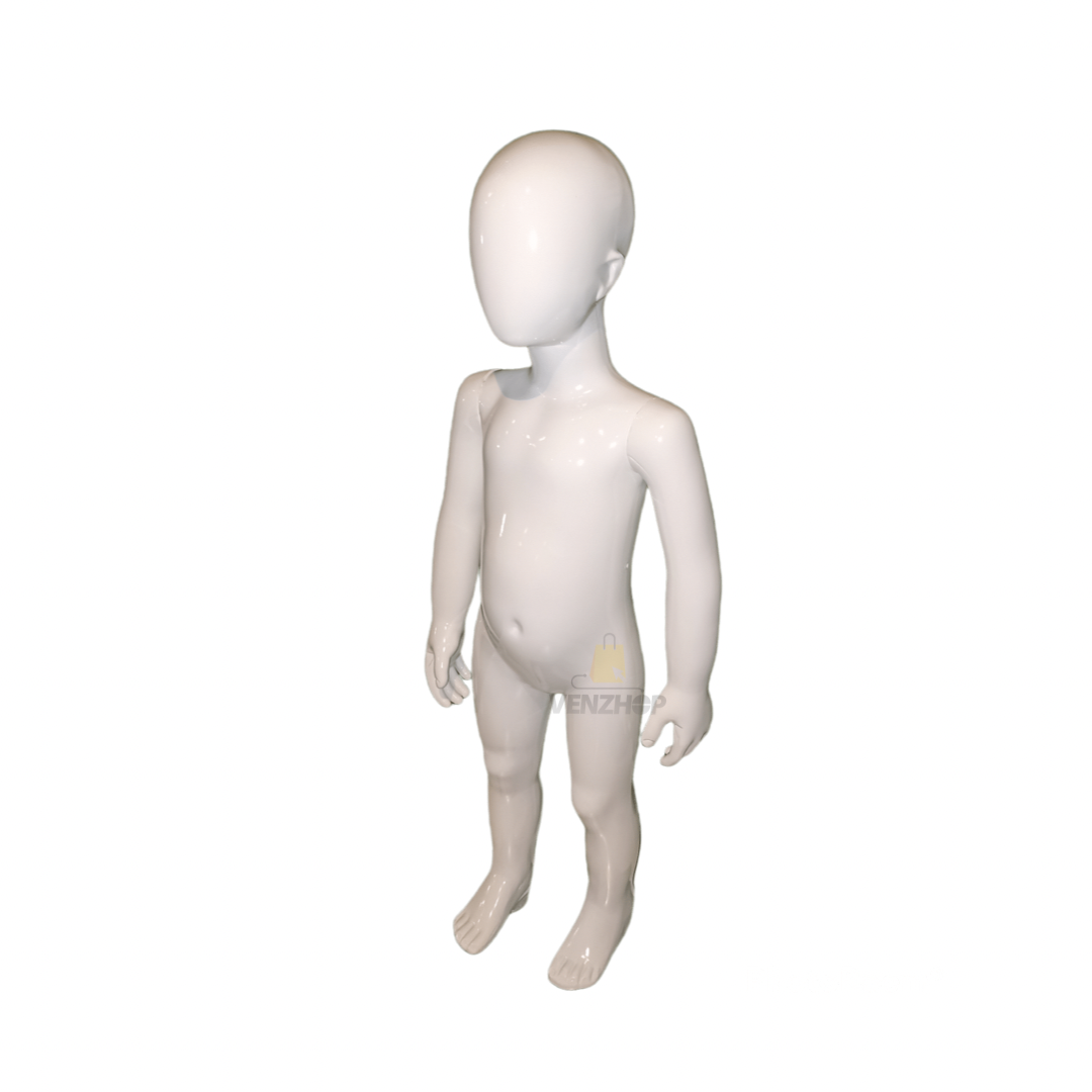 Exhibidor Maniquí De Niño Cuerpo Completo Blanco 90 Cm Venzhop