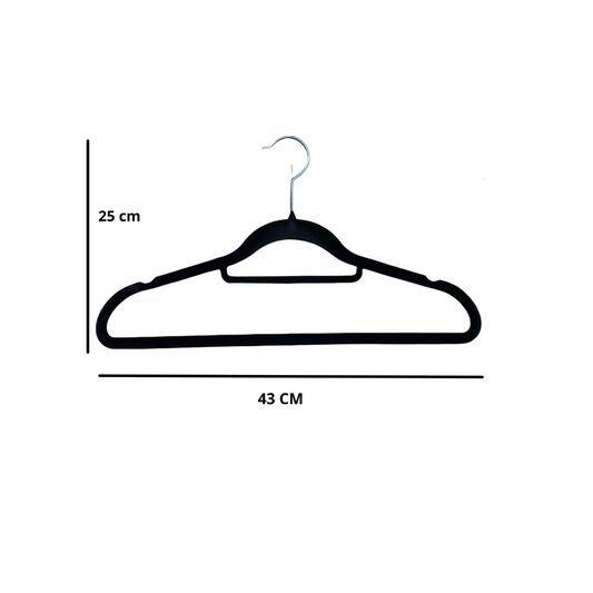 Pack 10 Elegantes Colgadores Forrados En terciopelo